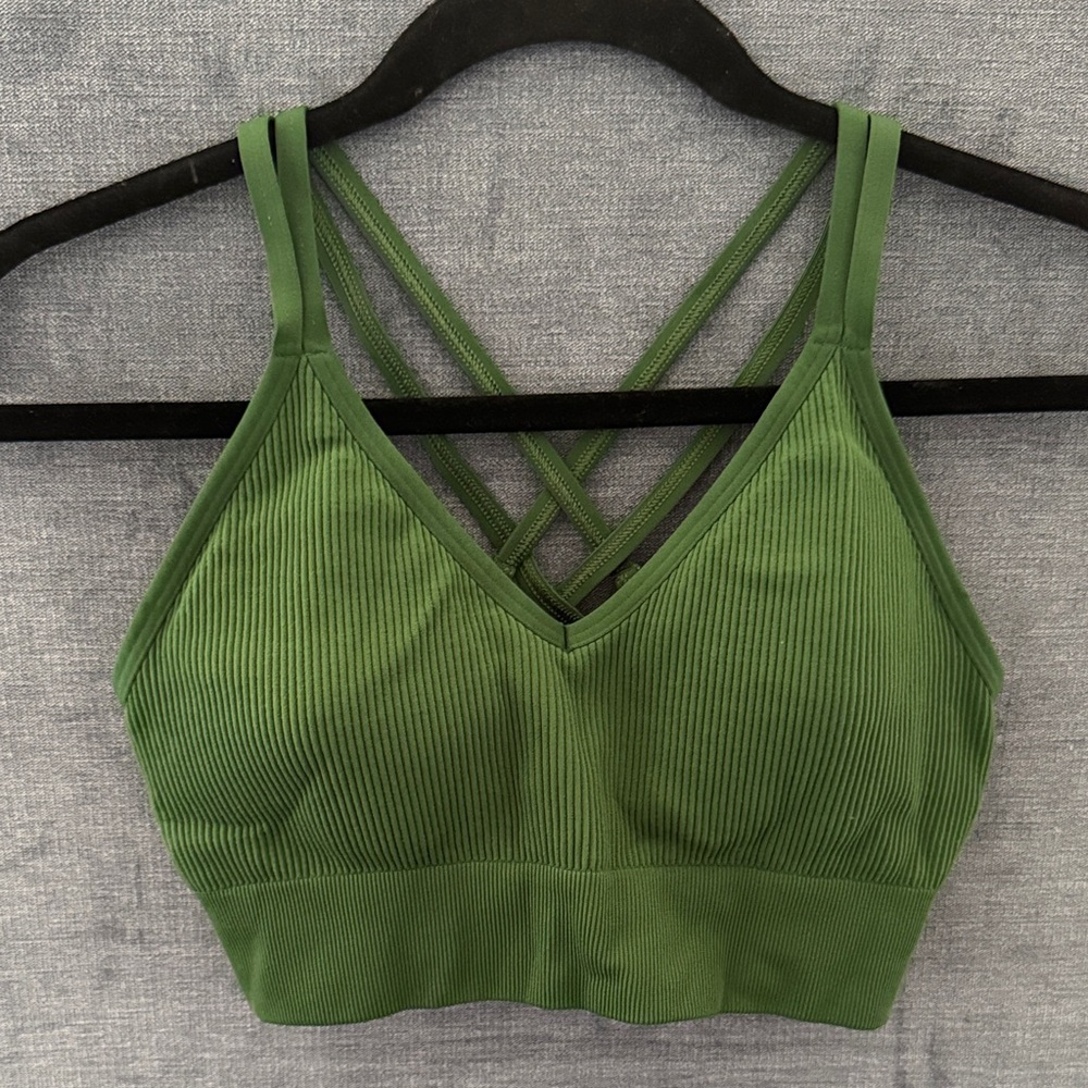 Green Strappy Bralette